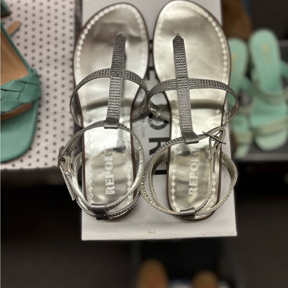 Report Footwear Giselle Silver Sandals